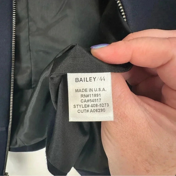 Bailey 44 Women’s Jacket ZipUp Navy Size Small Moto Quilted Casual Office - Picture 8 of 12